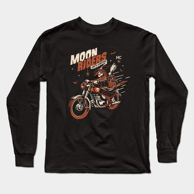 Moon Riders Long Sleeve T-Shirt by victorcalahan